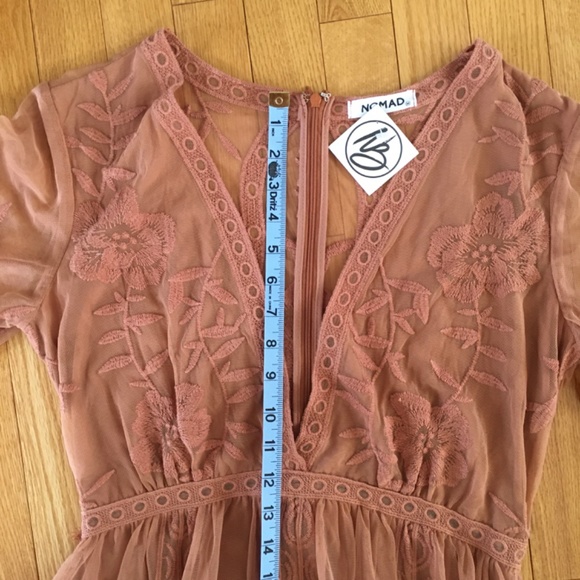 Lace maxi embroidered dress sz medium NWT - Picture 12 of 14